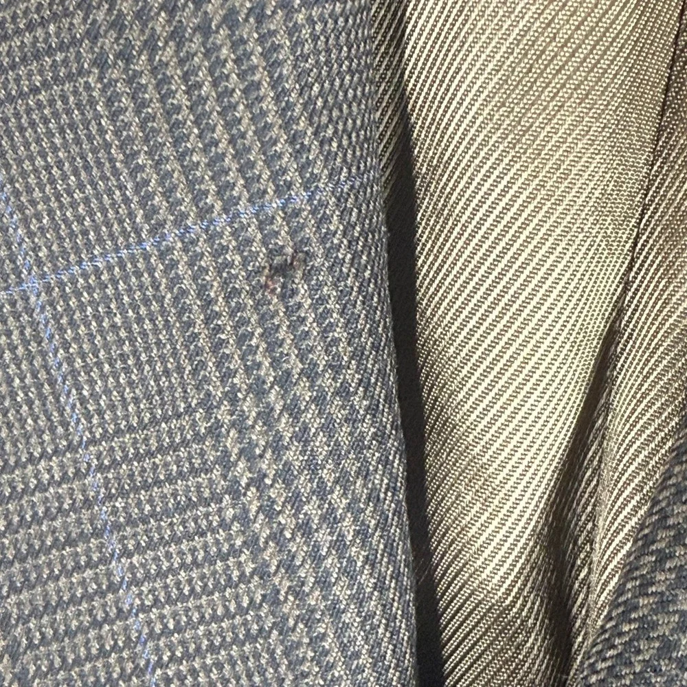 Burberry London Kensington Mens‎ 38R Wool Suit Jacket Blazer Brown Blue Plaid